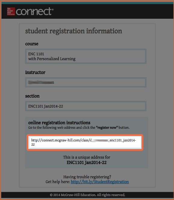 mcgraw hill connect register access code